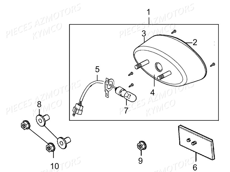 Feu Arriere KYMCO Pieces MAXXER 50S 2T EURO II (LA10ED)