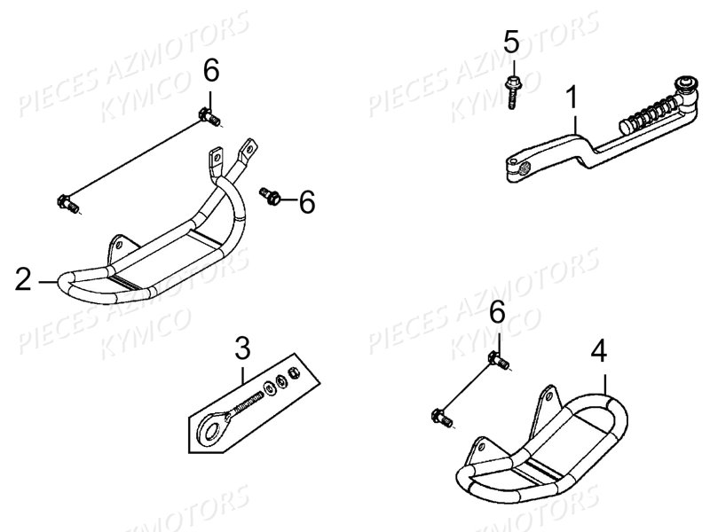 Kick De Demarrage KYMCO Pieces MAXXER 50S 2T EURO II (LA10ED)