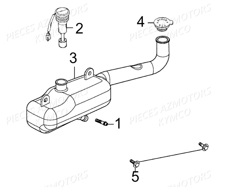 Reservoir D Huile KYMCO Pieces MAXXER 50S 2T EURO II (LA10ED)