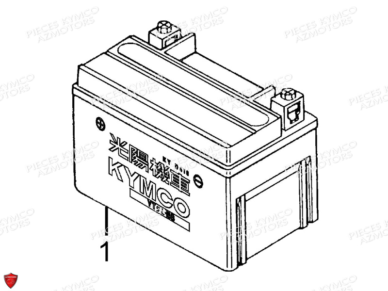 BATTERIE YTX5L-BS YUASA (ORIGINE) KYMCO pour BATTERIE de MAXXER 90S