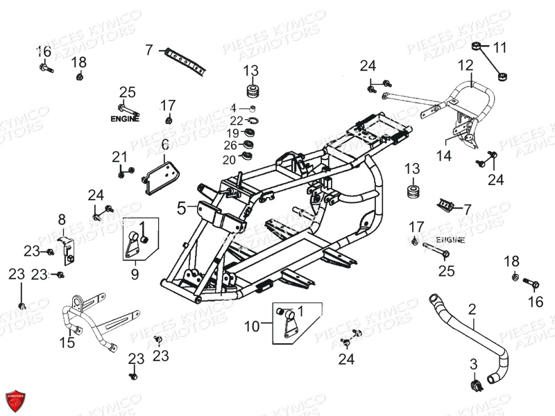 CHASSIS KYMCO MAXXER 90S