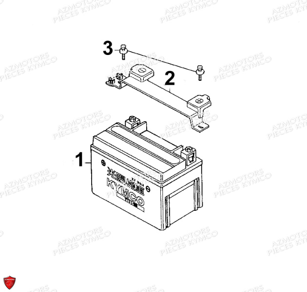 BATTERIE KYMCO MAXXER 90 4T LB20AB