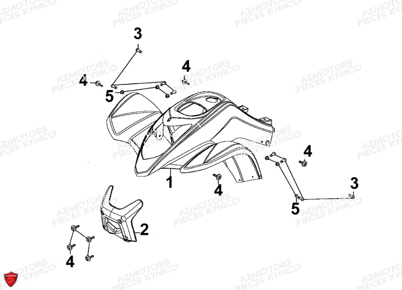 CARENAGES AVANT pour MAXXER 90 4T LB20AB