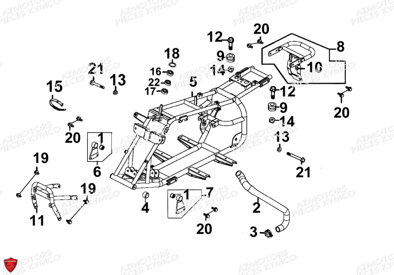 CHASSIS pour MAXXER 90 4T LB20AB