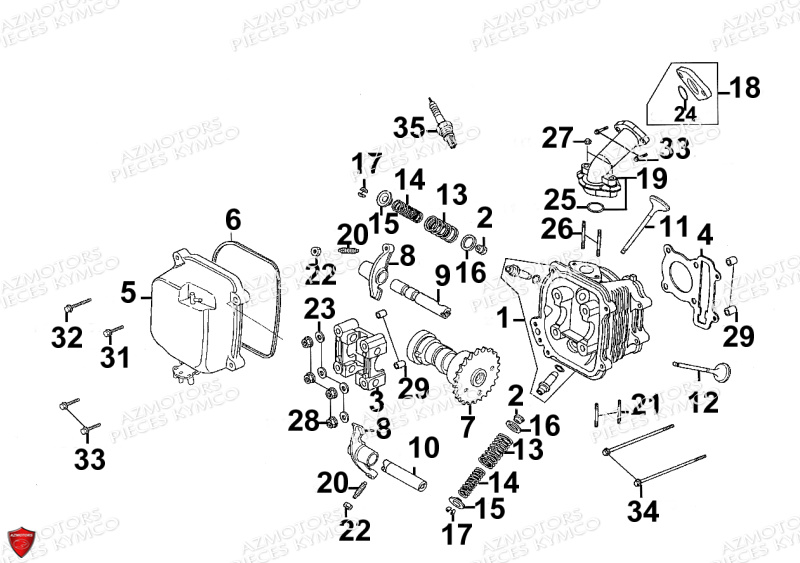 CULASSE pour MAXXER 90 4T LB20AB