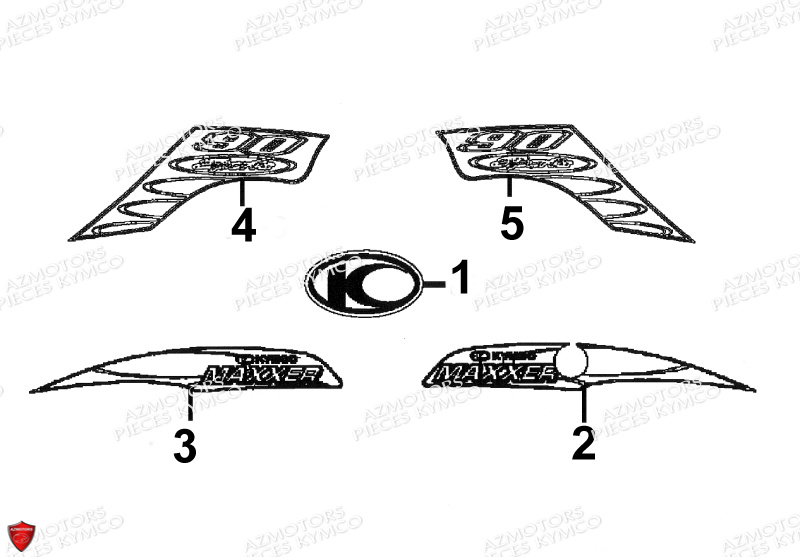 DECORS KYMCO MAXXER 90 4T LB20AB