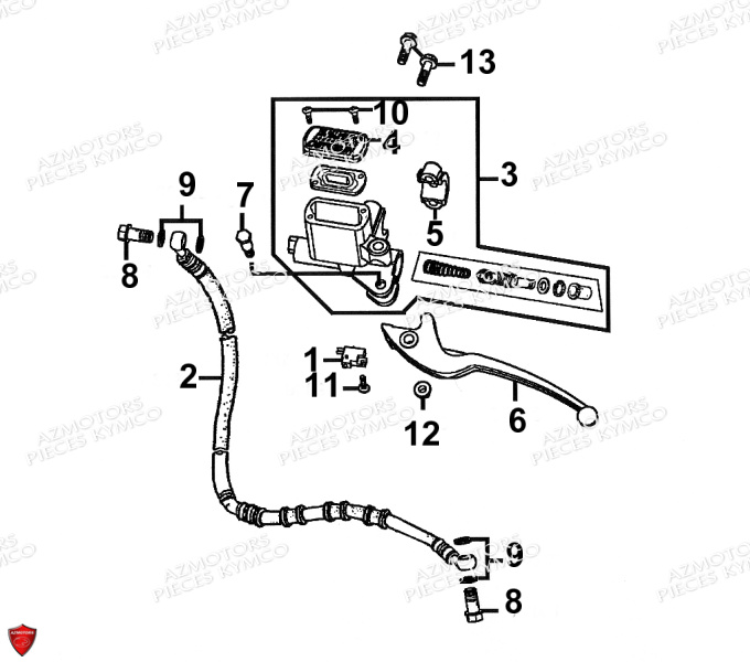 MAITRE CYLINDRE pour MAXXER 90 4T LB20AB