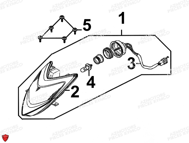 PHARE KYMCO Pièces MAXXER 90 4T TOUT TERRAIN (LB20AB)