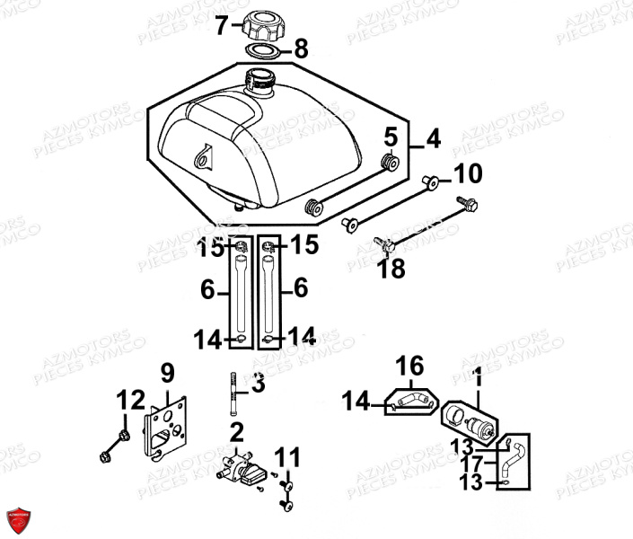 RESERVOIR pour MAXXER 90 4T LB20AB