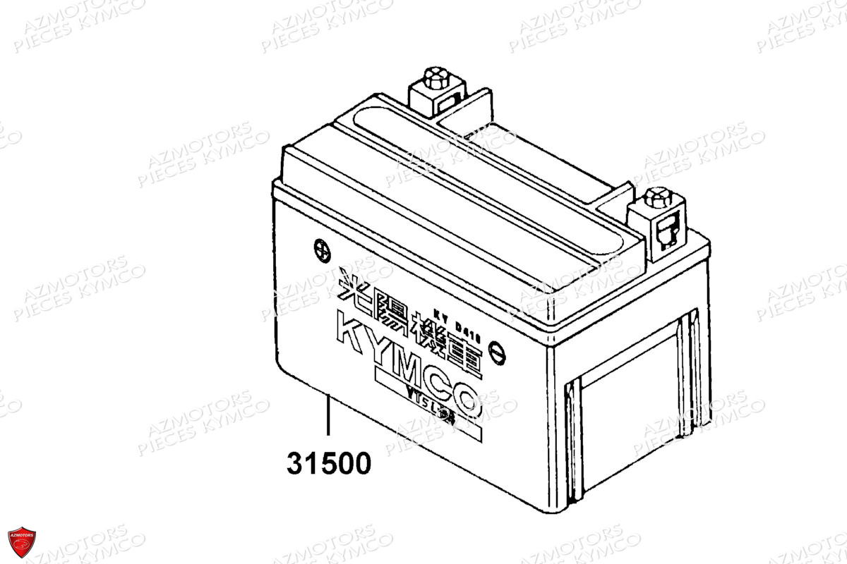BATTERIE YTX5L-BS YUASA (ORIGINE) KYMCO pour BATTERIE de MAXXER 90 S 4T N.H LB20CD