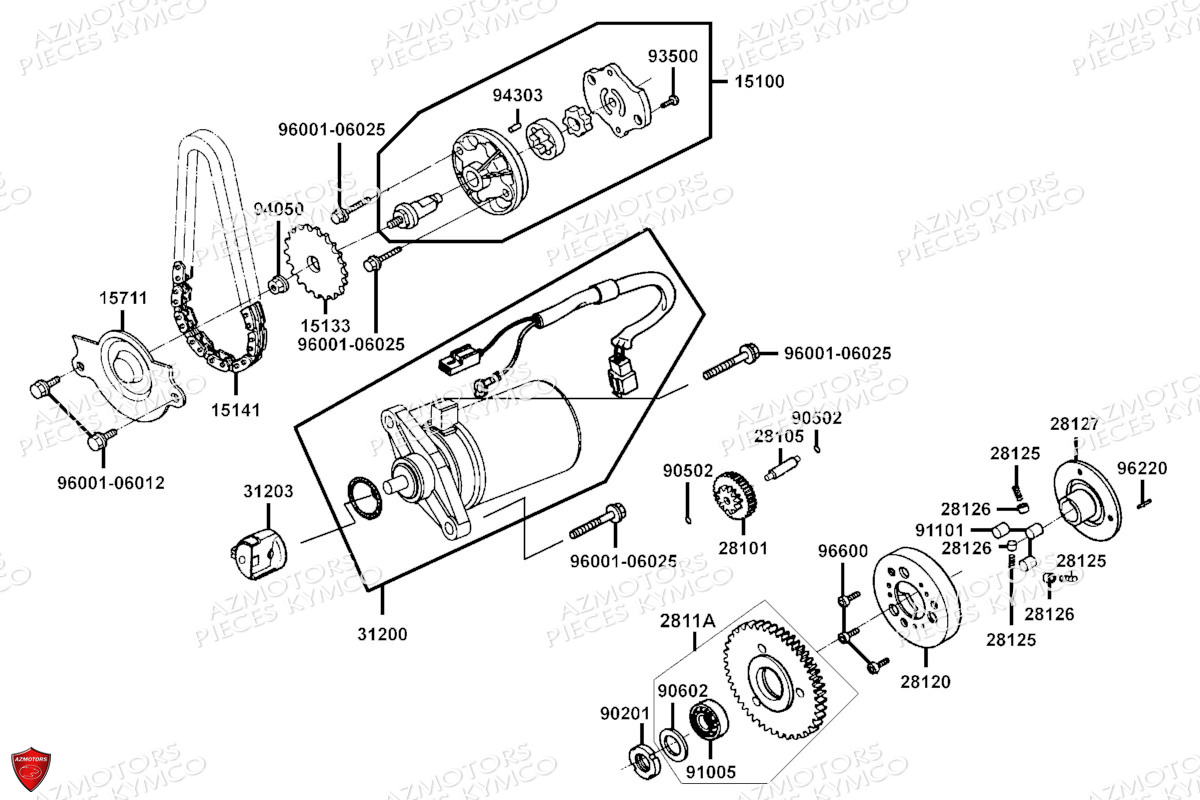 DEMARREUR POMPE A HUILE pour MAXXER 90 S 4T N.H LB20CD