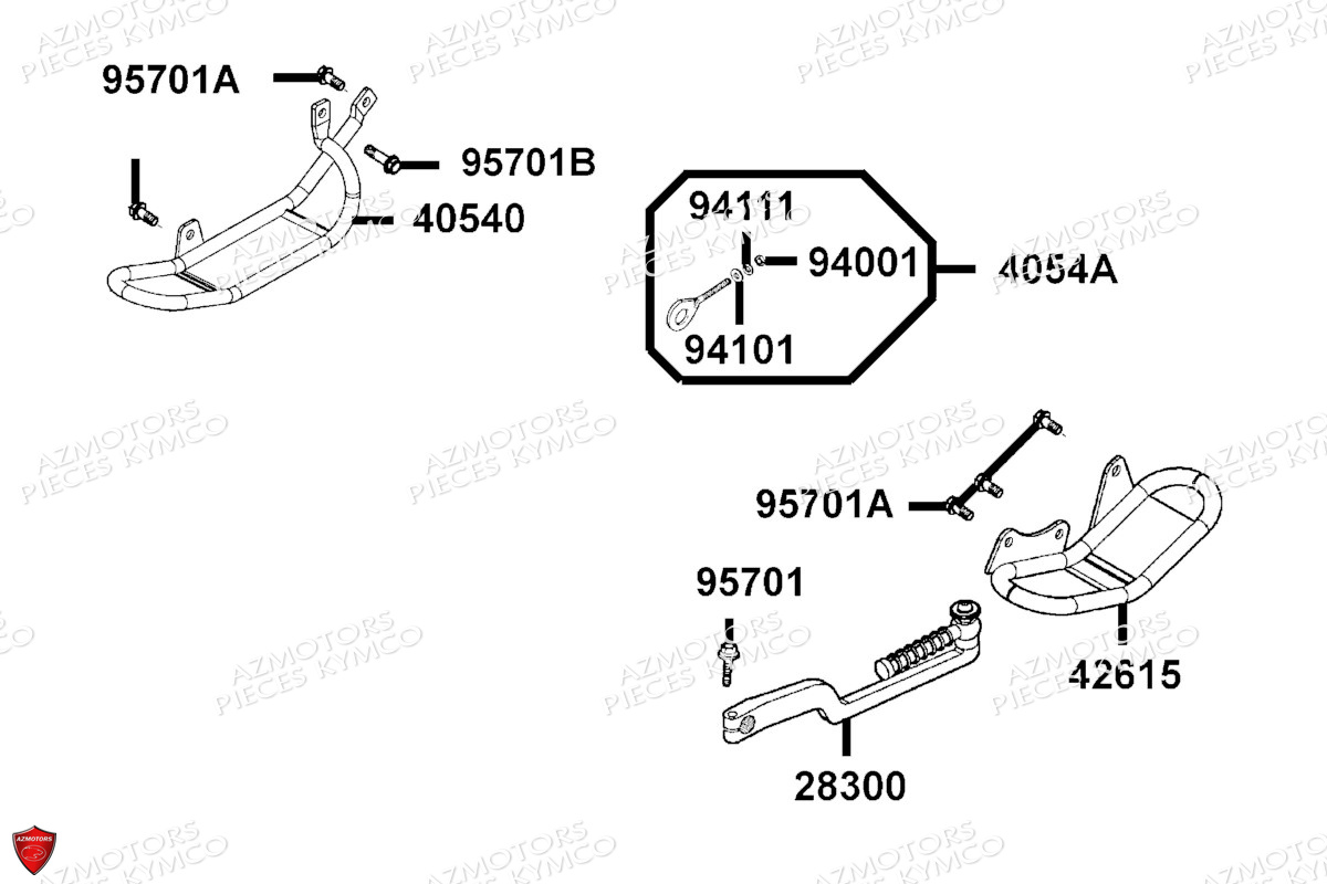 Kit Tendeur De Chaine Protection KYMCO Pièces MAXXER 90 S 4T N.H (LB20CD)
