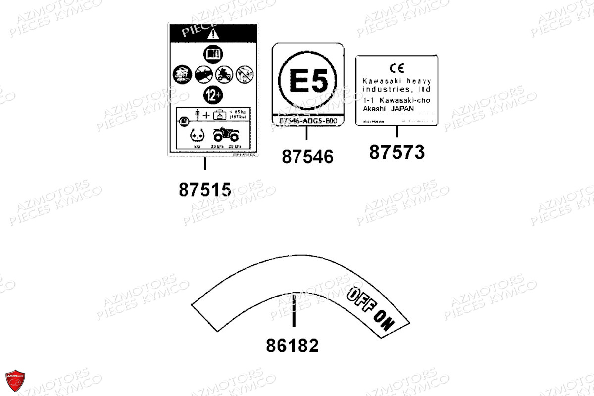 Label De Securite KYMCO Pièces MAXXER 90 S 4T N.H (LB20CD)