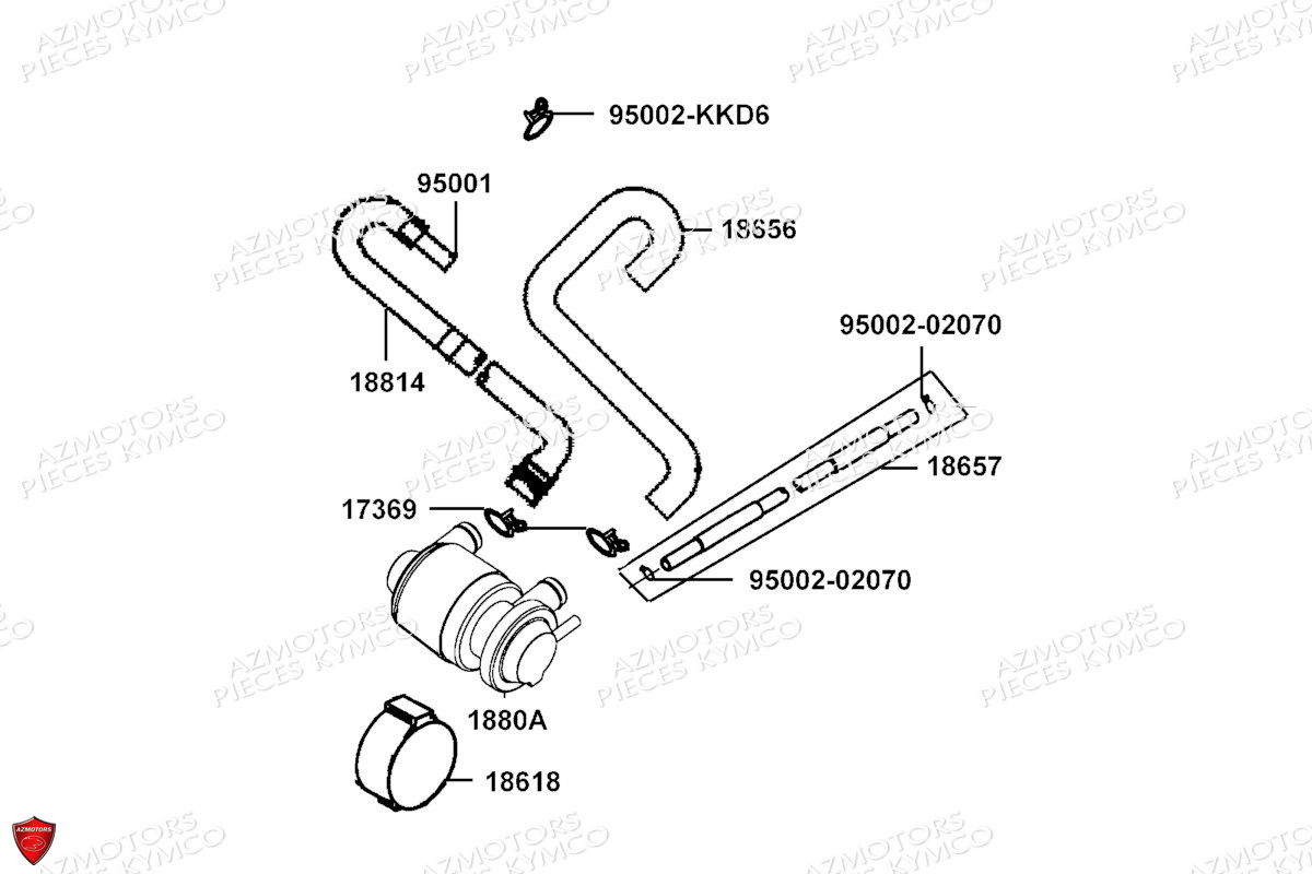 Reniflard KYMCO Pièces MAXXER 90 S 4T N.H (LB20CD)