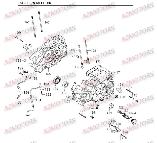 Carter Moteur KYMCO Pièces Moto Kymco METEORIT 125