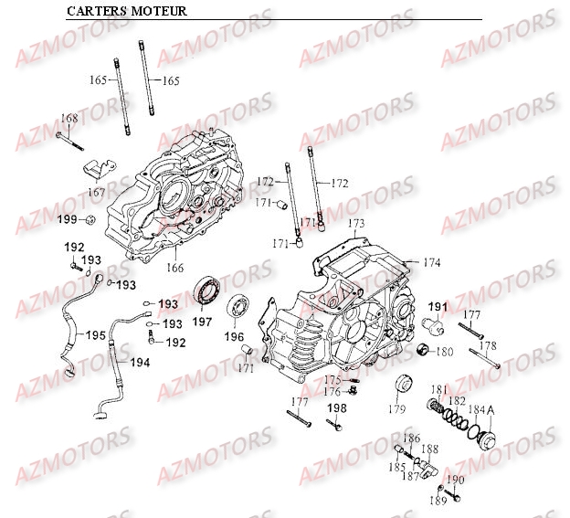 CARTER MOTEUR KYMCO Pièces Moto Kymco METEORIT 125 