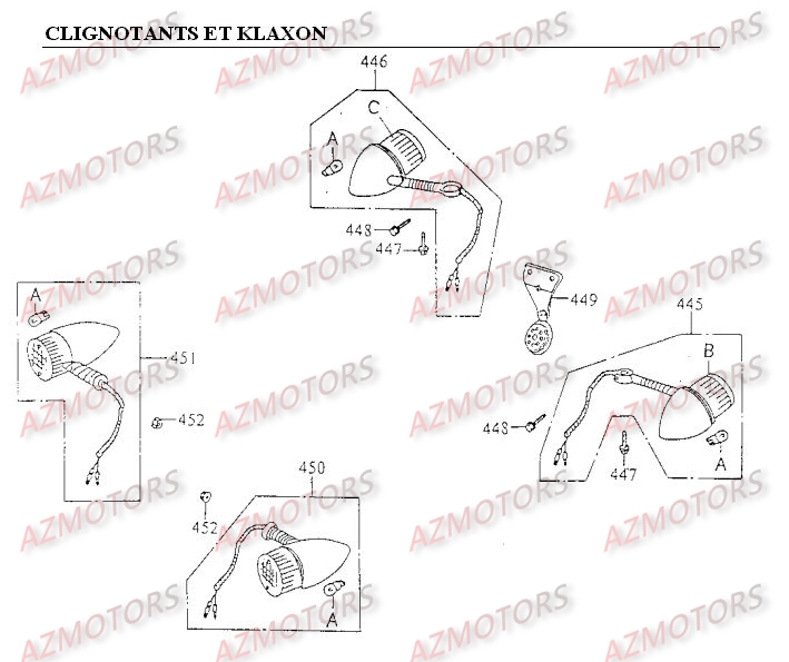 Clignotants Klaxon KYMCO Pièces Moto Kymco METEORIT 125