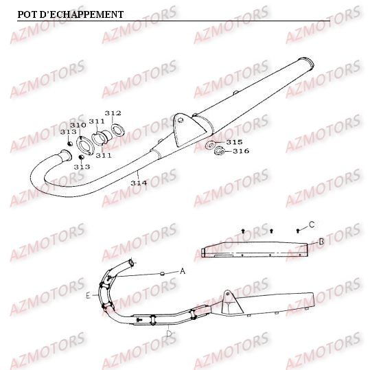 ECHAPPEMENT KYMCO METEORIT125