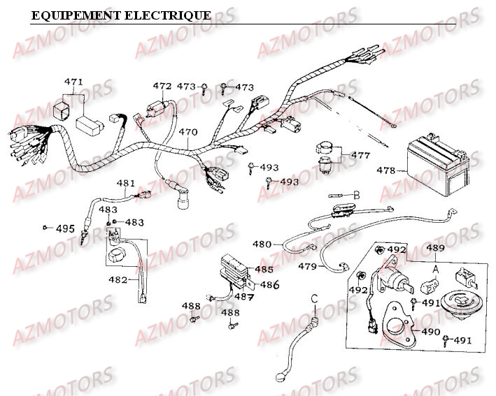 Equipement Electrique KYMCO Pièces Moto Kymco METEORIT 125