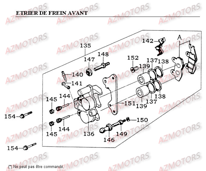 ETRIER DE FREIN AVANT KYMCO METEORIT125