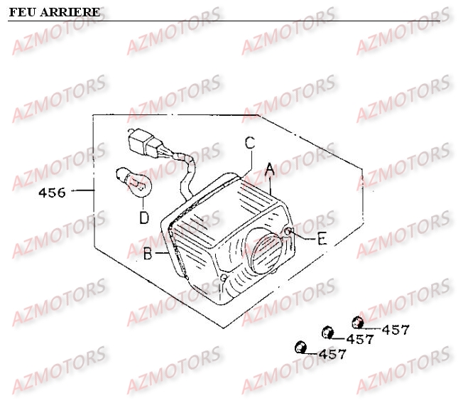 Feu Arriere KYMCO Pièces Moto Kymco METEORIT 125