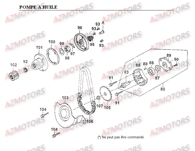 POMPE A HUILE KYMCO Pièces Moto Kymco METEORIT 125 