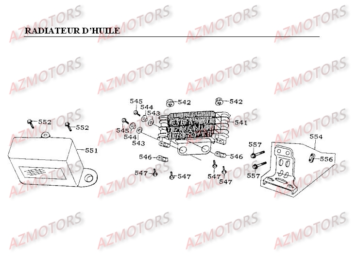 Radiateur D Huile KYMCO Pièces Moto Kymco METEORIT 125