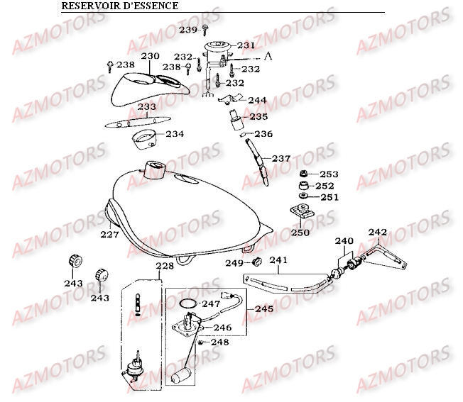 RESERVOIR D ESSENCE KYMCO Pièces Moto Kymco METEORIT 125 