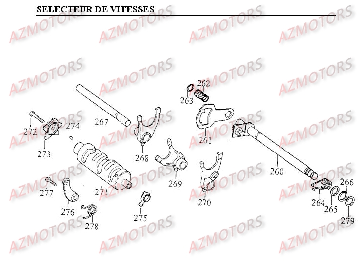 Selecteur De Vitesses KYMCO Pièces Moto Kymco METEORIT 125
