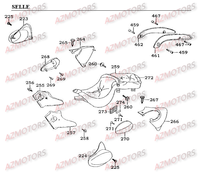 SELLE KYMCO METEORIT125