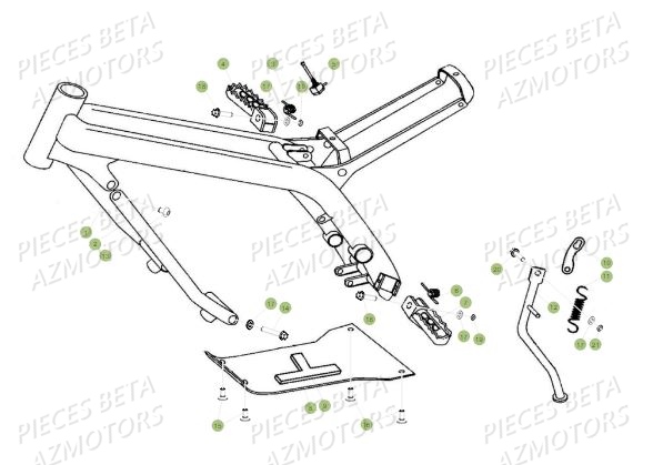 Accessoires Du Chassis BETA Pièces BETA MINI TRIAL 50 LC - (2015)