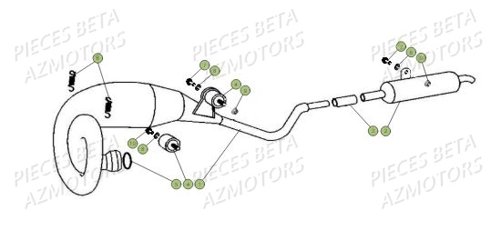 Echappement BETA Pièces BETA MINI TRIAL 50 LC - (2015)