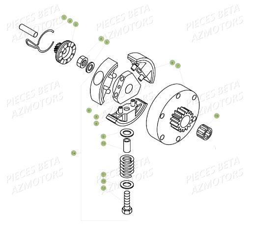 Embrayage BETA Pièces BETA MINI TRIAL 50 LC - (2015)