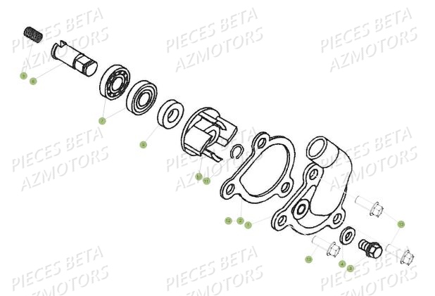 Pompe A Eau BETA Pièces BETA MINI TRIAL 50 LC - (2015)