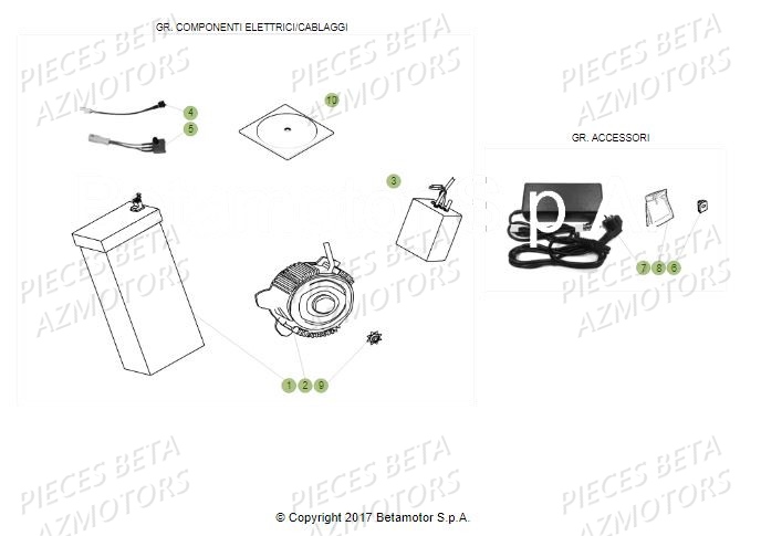 EQUIPEMENT_ELECTRIQUE BETA Pièces BETA MINI TRIAL ELECTRIC XL - (2017)