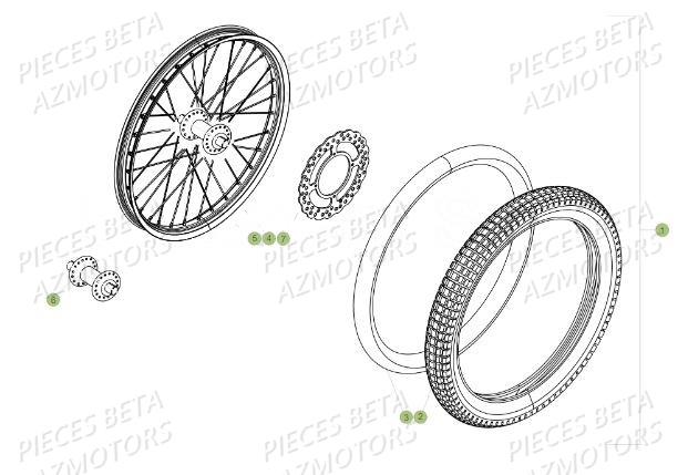 Roue Avant BETA Pièces BETA MINI ELECTRIC XL - (2017)