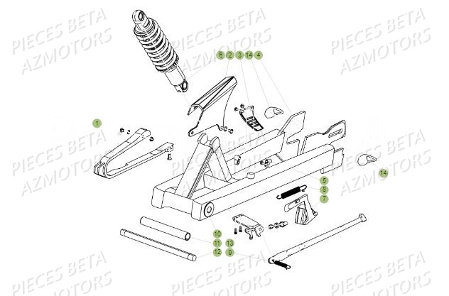 Suspension Arriere BETA Pièces BETA MINI ELECTRIC XL - (2017)