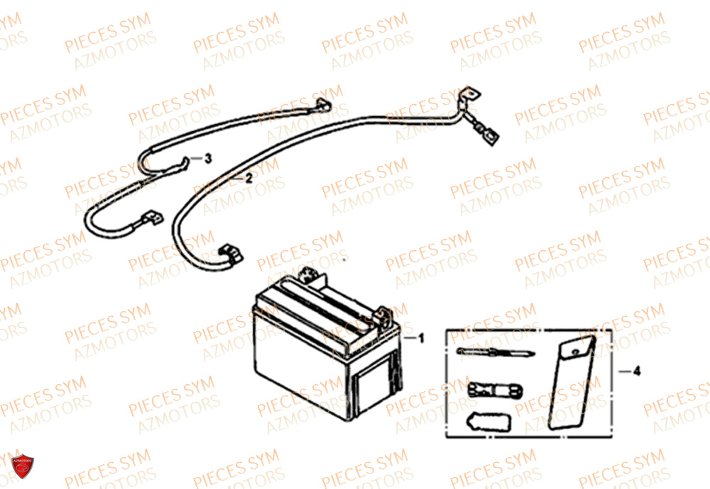 Batterie SYM Pièces MIO 50I E4 - FS05W1-EU (2018-2020)