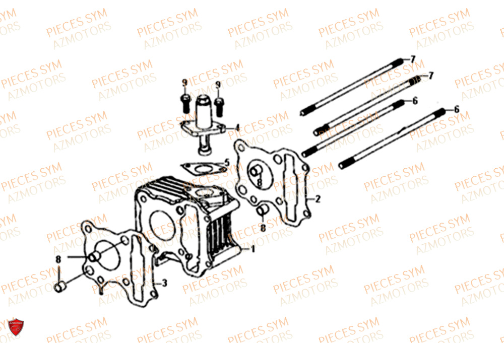 Cylindre SYM Pièces MIO 50I E4 - FS05W1-EU (2018-2020)