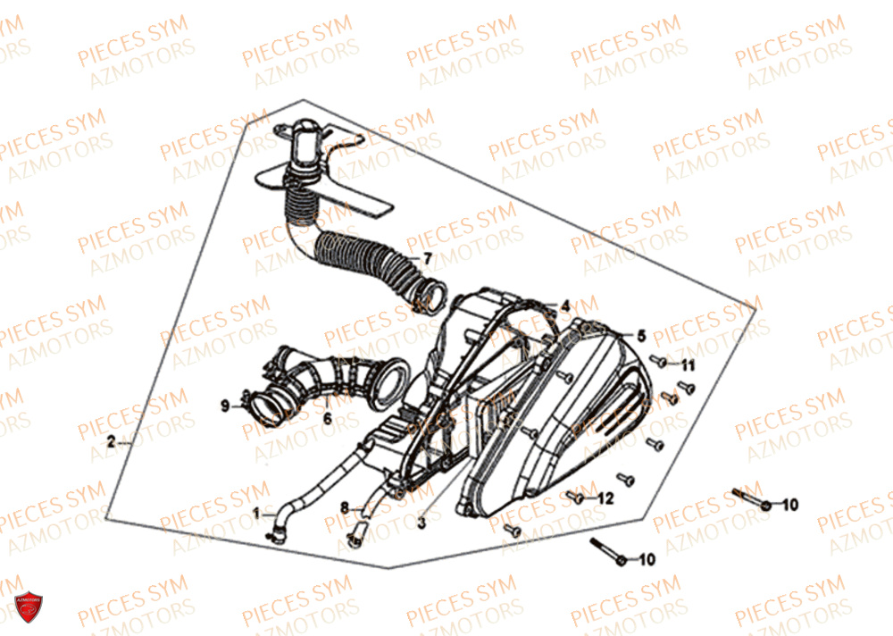 Filtre A Air SYM Pièces MIO 50I E4 - FS05W1-EU (2018-2020)