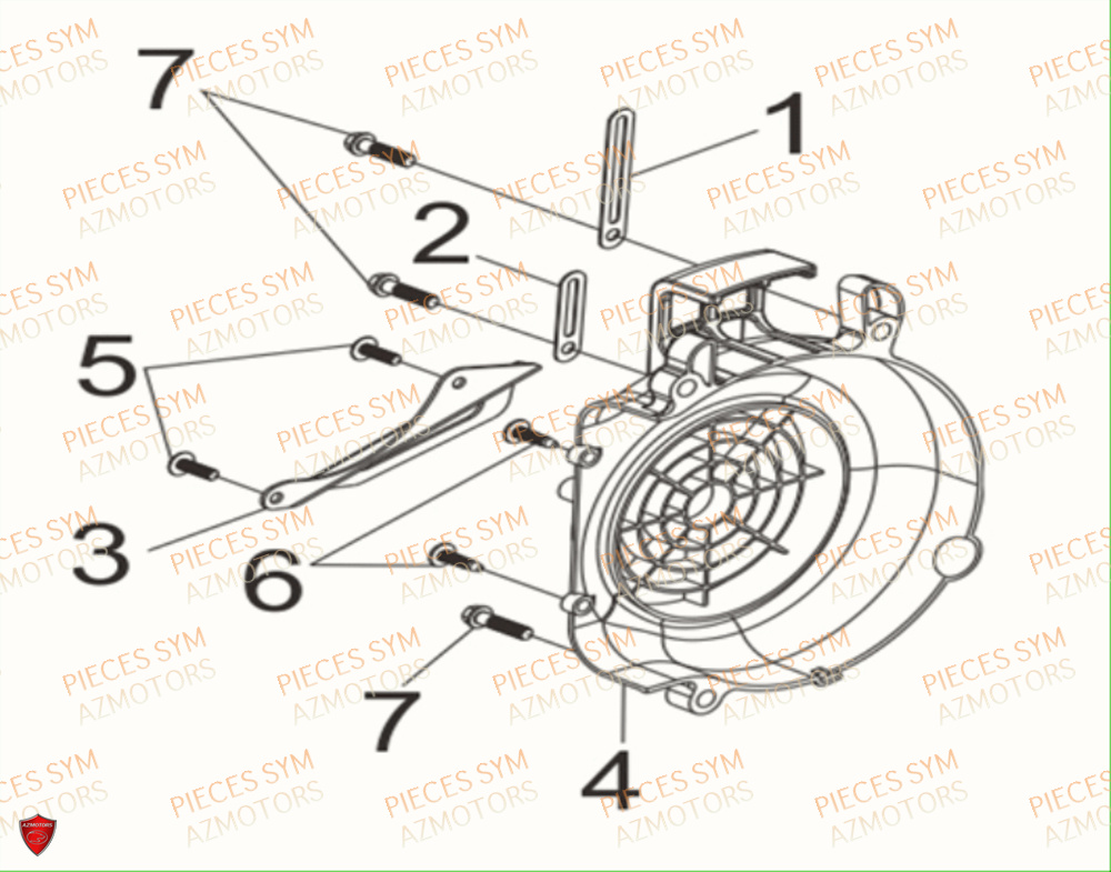 Capot Ventilateur SYM Pièces MIO 115 - FS11W1-EU (2017-2020)