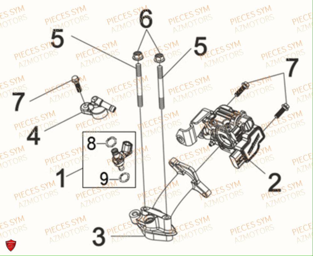 Injection SYM Pièces MIO 115 - FS11W1-EU (2017-2020)