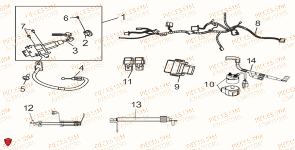 Systeme Electrique SYM Pièces MIO 115 - FS11W1-EU (2017-2020)