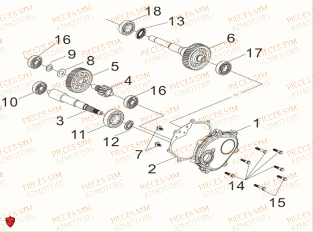 Transmission SYM Pièces MIO 115 - FS11W1-EU (2017-2020)