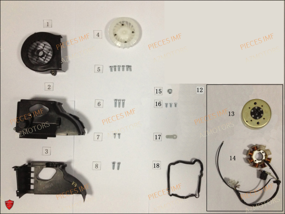 Allumage Et Refroidissement AZMOTORS PIECES MOKA 50 4T