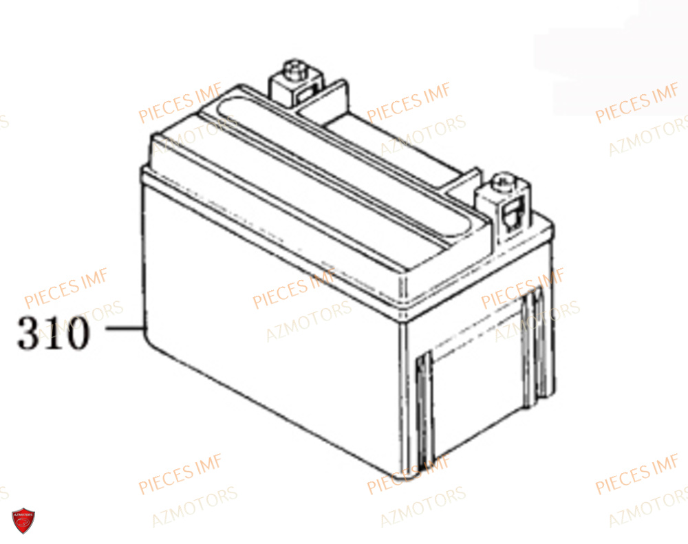 Batterie AZMOTORS PIECES MOKA 50 4T