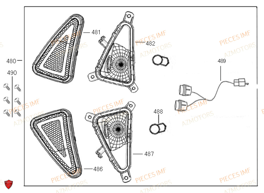 Clignotants AZMOTORS PIECES MOKA 50 4T