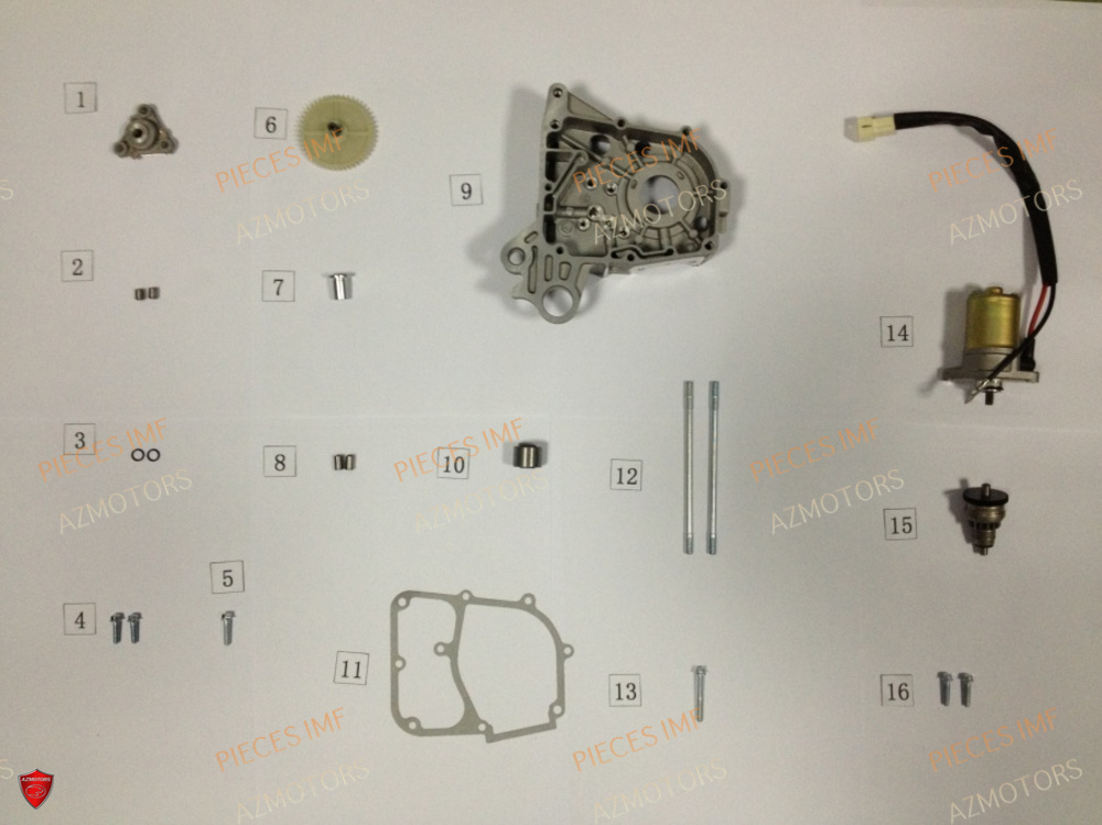 Demarreur Et Pompe A Huile AZMOTORS PIECES MOKA 50 4T
