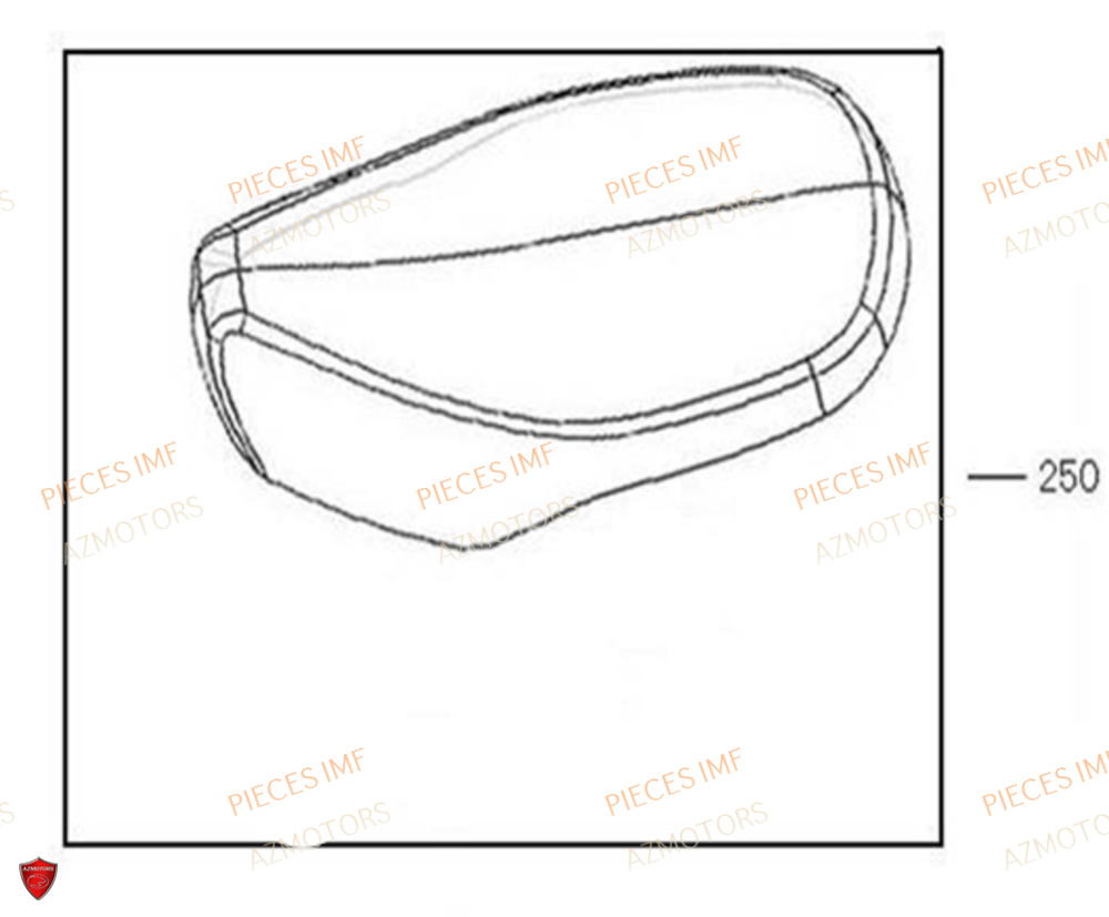 Selle AZMOTORS PIECES MOKA 50 4T