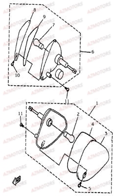 Clignotant LINHAI Pièces Scooter MONARCH 125cc